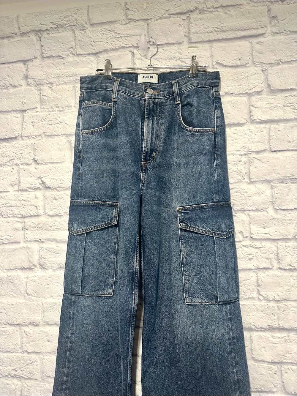 Agolde minka denim cargo pants size 25 - Picture 6 of 8